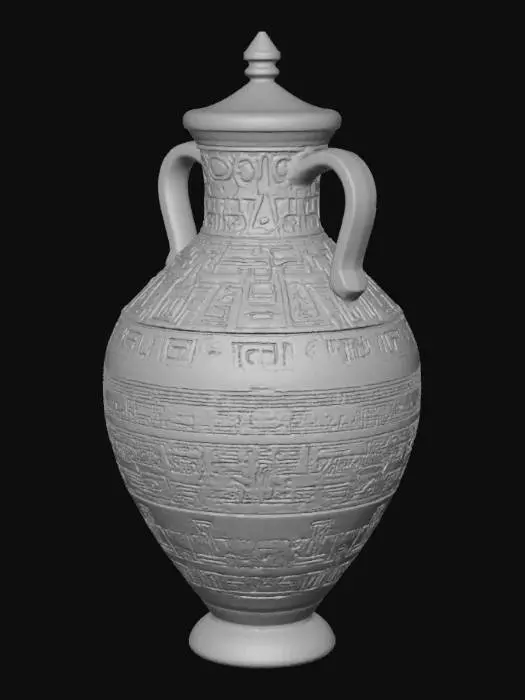 3D model for Egyptian Jar with lid