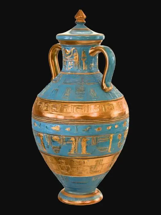 3D model for Egyptian Jar with lid