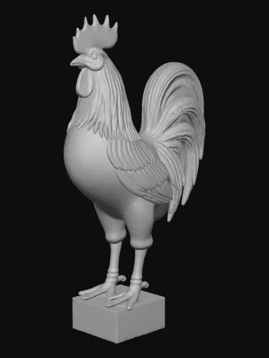 3D model for Rooster Statue