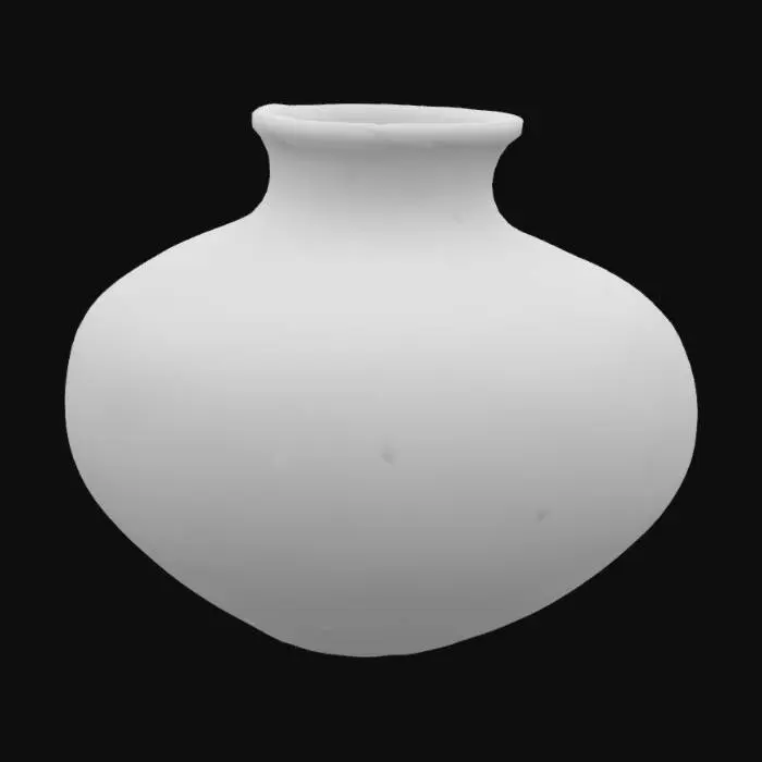 3D model for Southwestern style native american terracotta vase with thick walls and hollow body.