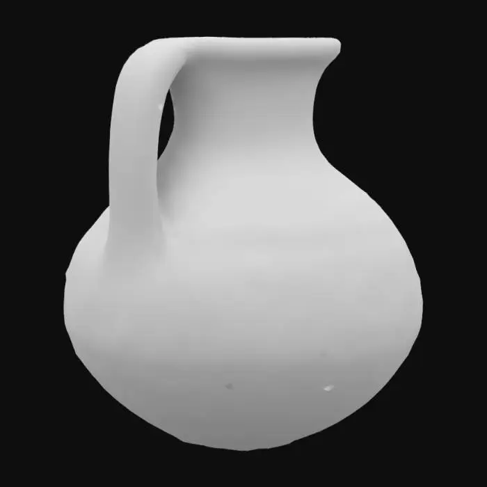 3D model for Southwestern style adobe jug with hollow inside and thick walls. Include rows of small, raised native American designs on the outside of the jug. No holes or crack thru the body.
