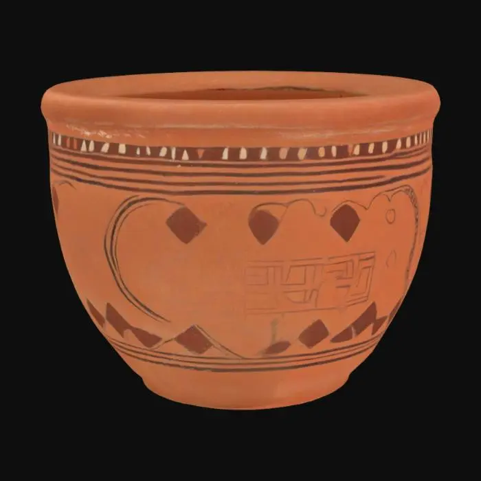 3D model for Southwestern Native American adobe style terracotta drinking cup.