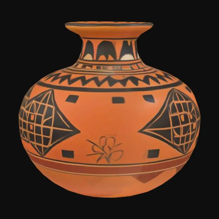 3D model for Hopi Indian Style Pottery, Hollow Insides, Thick outer walls.