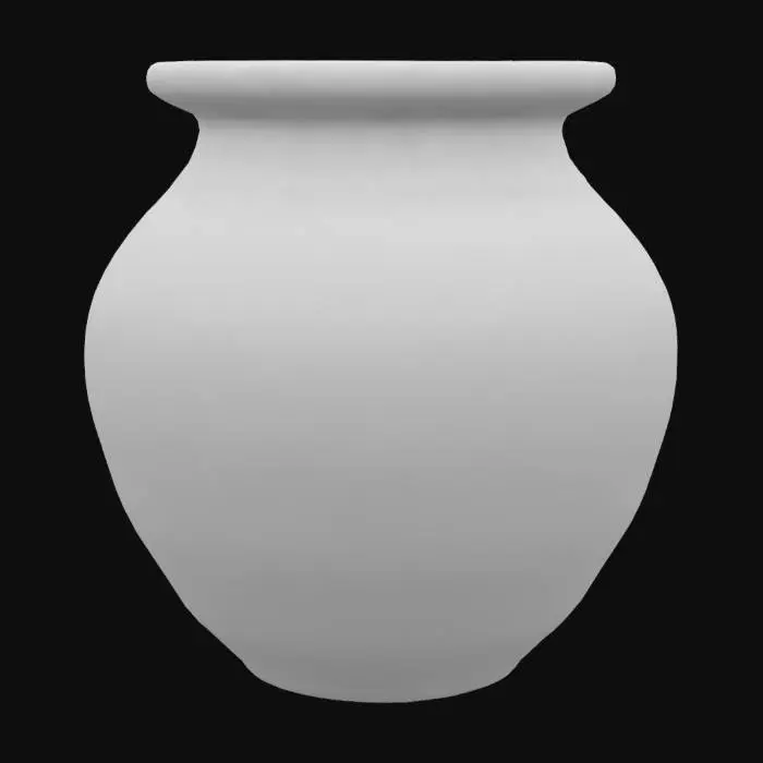 3D model for Colorful adobe Mexican Pottery with thick walls