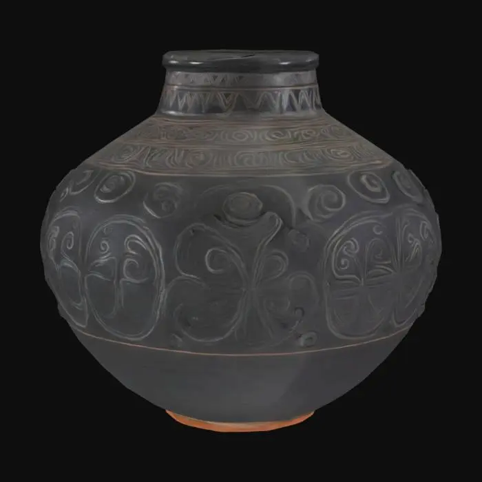 3D model for Oaxaca barra negro pottery