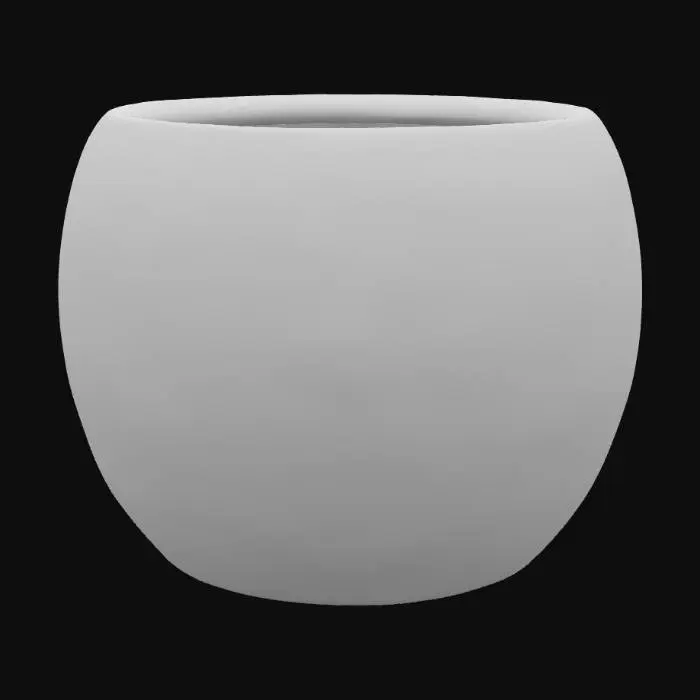 3D model for Single Colorful Mexican adobe planters with completely flat bottom surface.