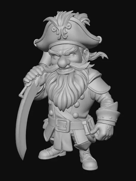 3D model for Captain Blackbeard