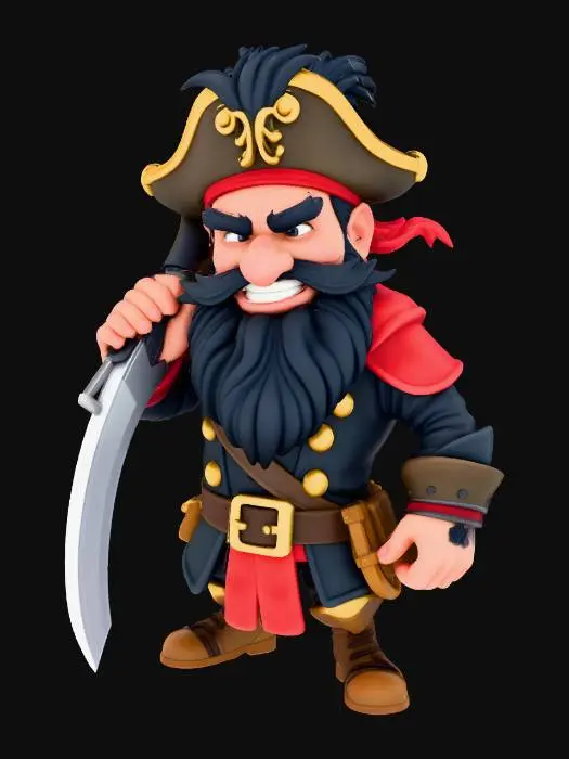 3D model for Captain Blackbeard