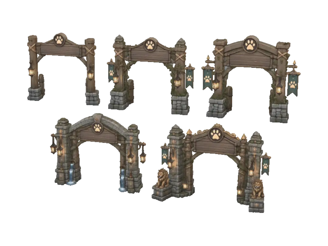 Pawgate Evolution 3D model, vytvořený pomocí AI