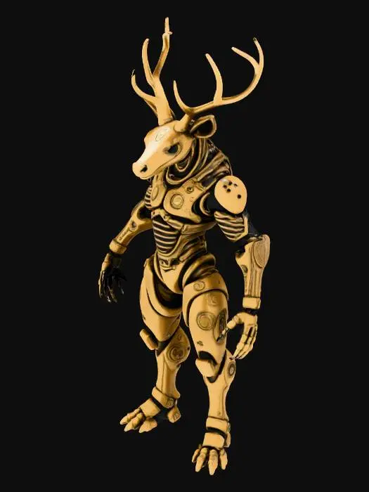3D model for Гуманоидный олень броненосец в стиле Стимпанк