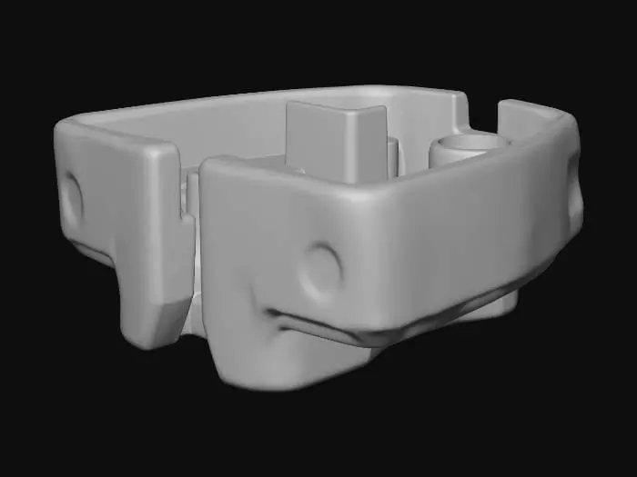 3D model for Car center console mounting bracket