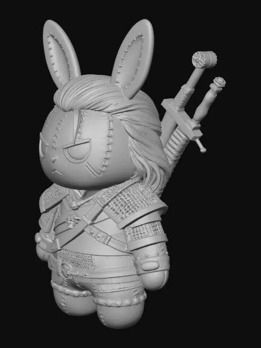 3D model for Warrior Bunny Plush