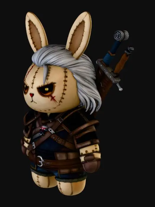 3D model for Warrior Bunny Plush