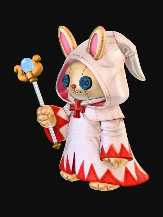 3D model for Plush Mage Bunny