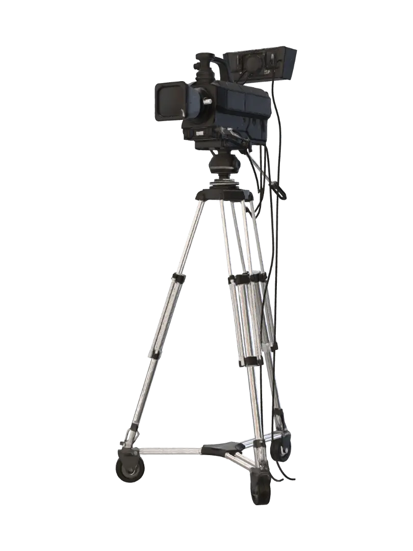 Sony Cine Camera on a Tripod Rig 3D model, vytvořený pomocí AI