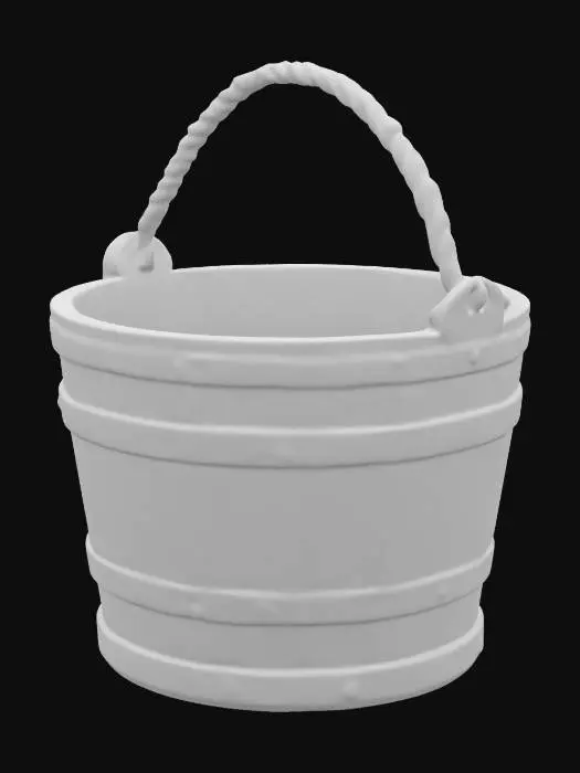 3D model for a wooden bucket