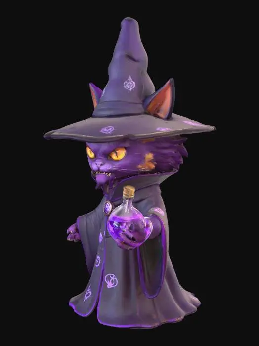 3D model for lean codeine labubu whitch