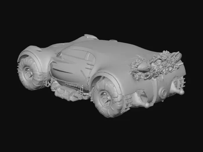3D model for Steampunk Hypercar
