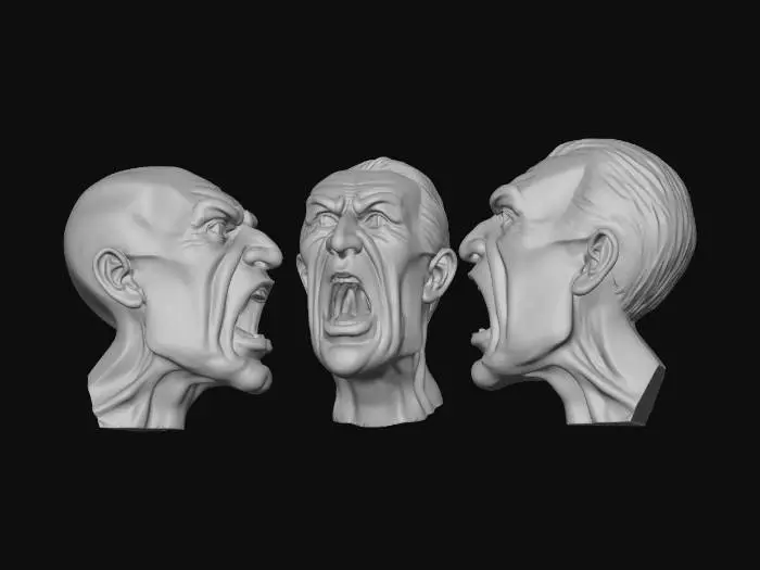 3D model for Screaming Stone Triad