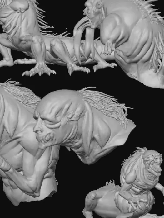 3D model for Abyssal Creatures Concept Art