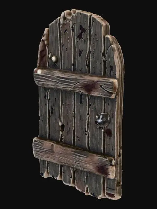 3D model for Miniature Wooden Door