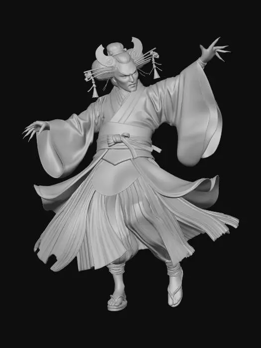 3D model for Moonlit Kabuki Warrior