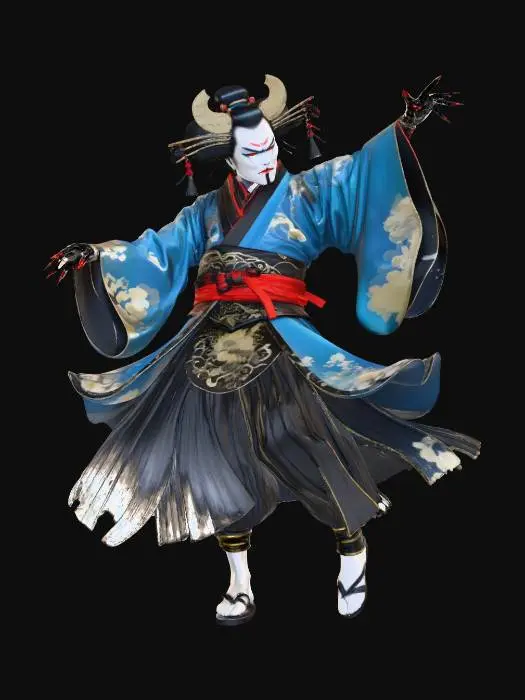 3D model for Moonlit Kabuki Warrior