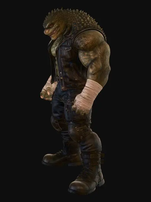 3D model for Leather-Clad Reptilian Warrior