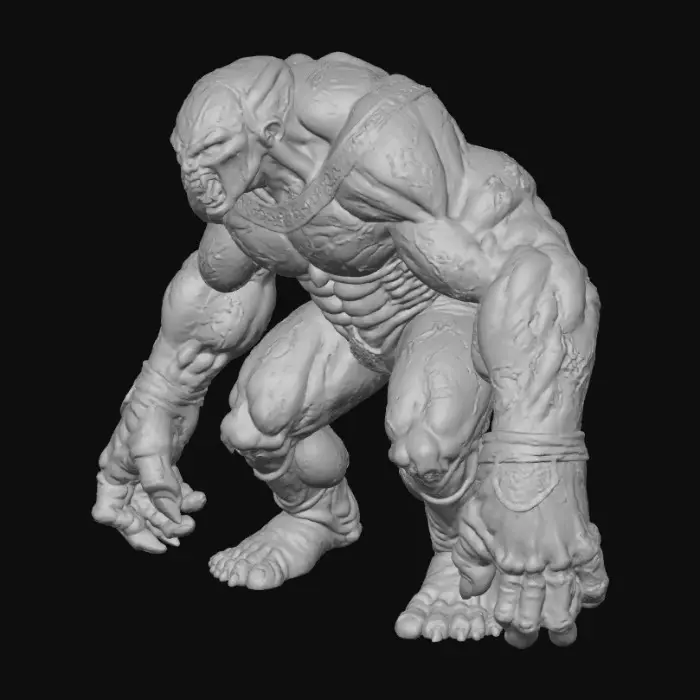 3D model for Golem hulking brute