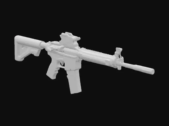 3D model for m 16 assault rifle AR 