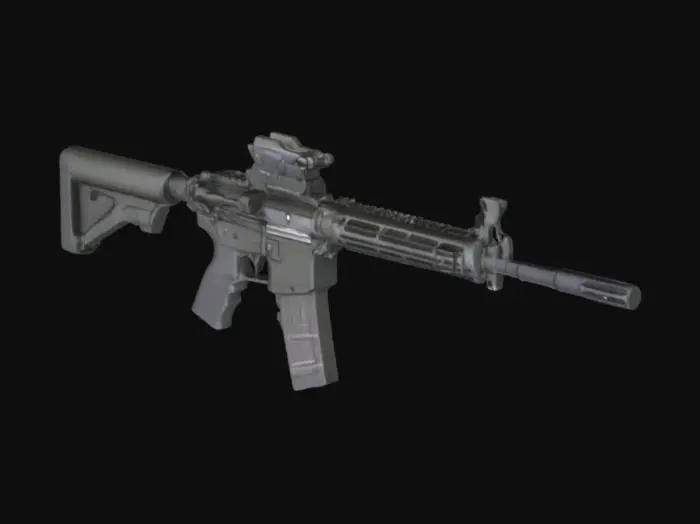 3D model for m 16 assault rifle AR 