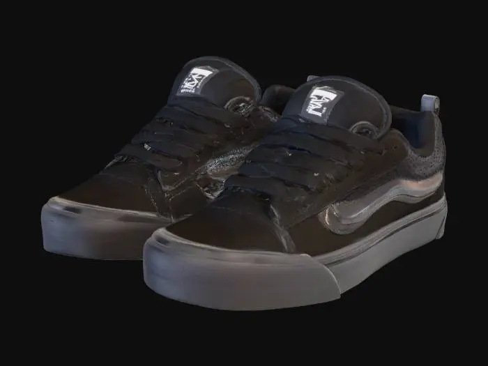 3D model for Black Vans new school