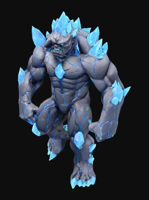 3D model for Crystal Golem Behemoth Warrior
