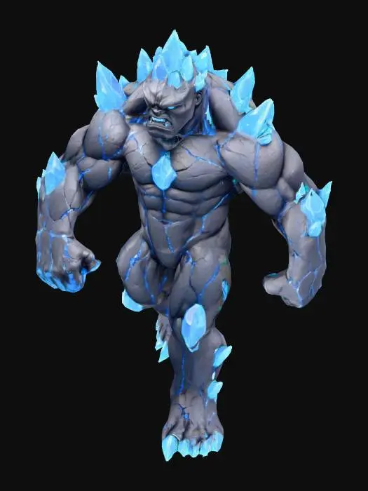 3D model for Crystal Golem Behemoth Warrior