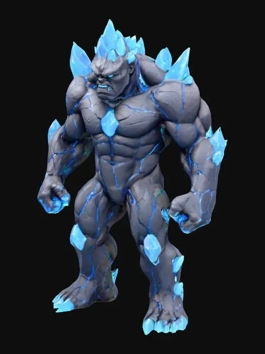 3D model for Crystal Golem Behemoth Warrior