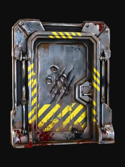 3D model for Rusted Hazard Door