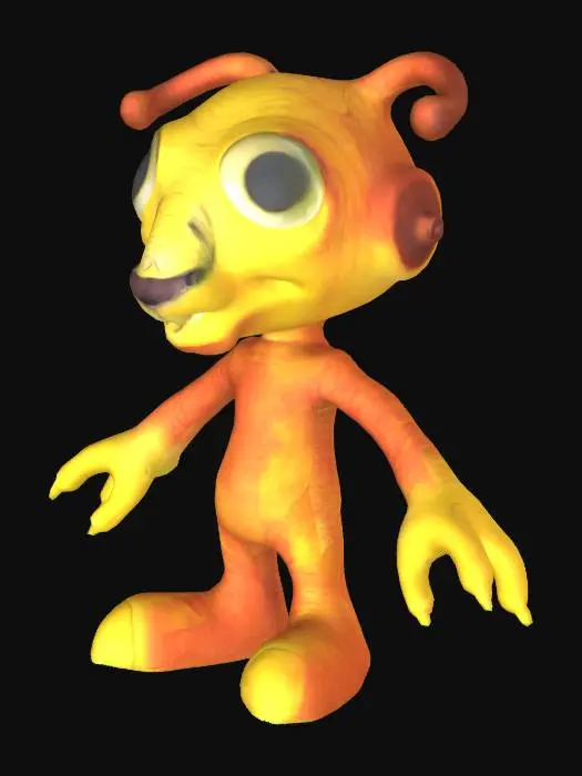 3D model for Yellow Alien Toy