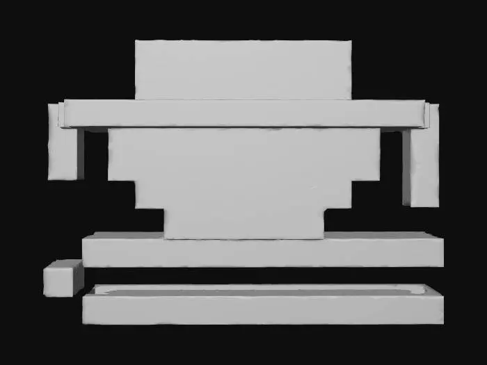 3D model for A Robo-Droid tank from the Atari 8-Bit game Shamus