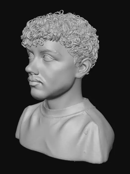 3D model for Curly Haired Bloke