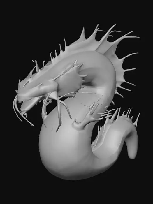 3D model for Sea monster serpent leviathan