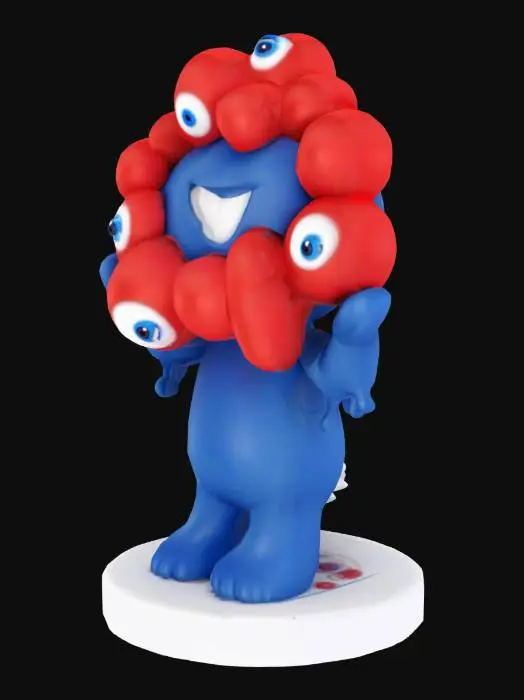 3D model for Whimsical Blue Friend