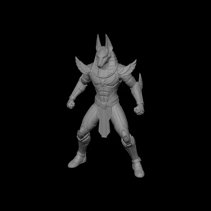 3D model for Egyptian god in futuristic armor