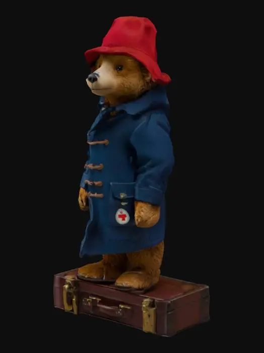 3D model for paddington bear with suitcase
