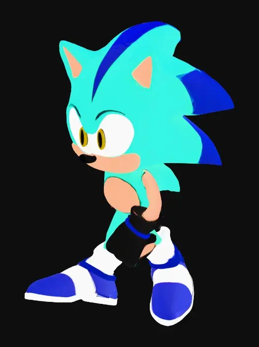 3D model for BlueBlur the Hedgehog