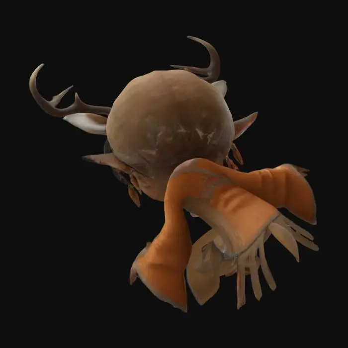 3D model for 1. 主体造型：动画建模白泽少女，兽耳保留鹿角特征。
2. 服饰细节：发挥你的想象
3. 材质表现：丝绸材质用SSS次表面散射，金属配件做旧处理 ，面部轮廓超清画质
4. 动态设计：两手伸直抬平处于一个高度伸直，人物正对。双脚迈开清晰可分
5. 场景构建：绿幕素材
6. 渲染参数：Octane渲染器，HDRI环境光+三点布光系统，