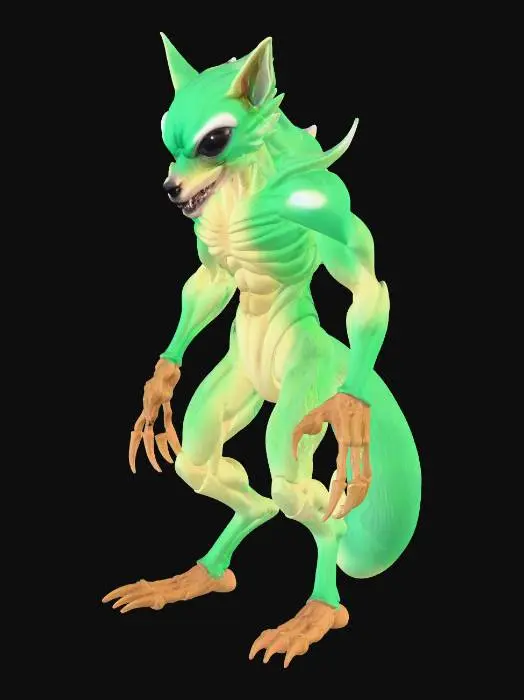 3D model for alien wolf creature