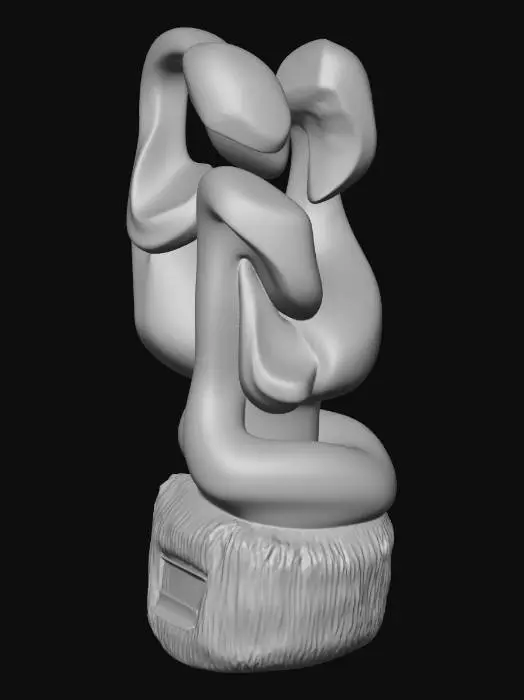 3D model for Embrace in Wood