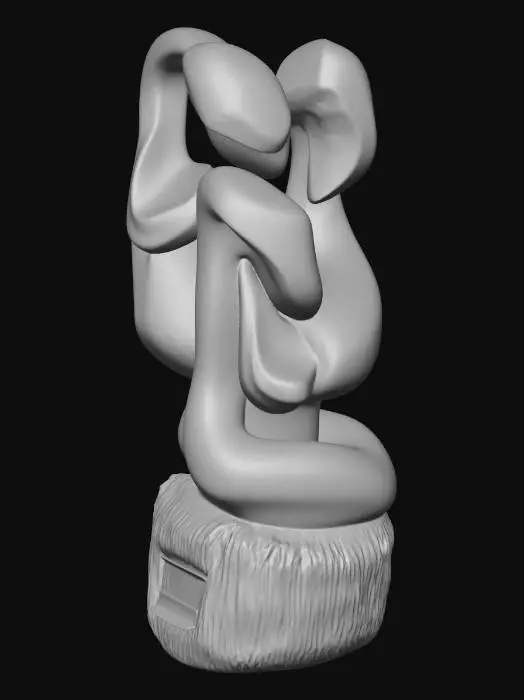 3D model for Embrace in Wood