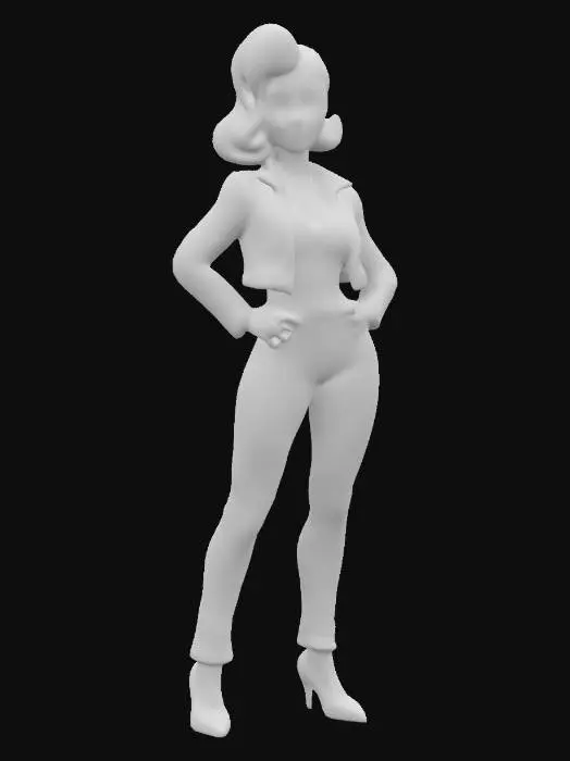 3D model for Sandy from the film Grease by olivia newton john. full body, t pose, a pose, arms extended outwards, t-pose, a-pose, digital art, 4k, fine details, sharp, very detailed, high resolution, masterpiece,