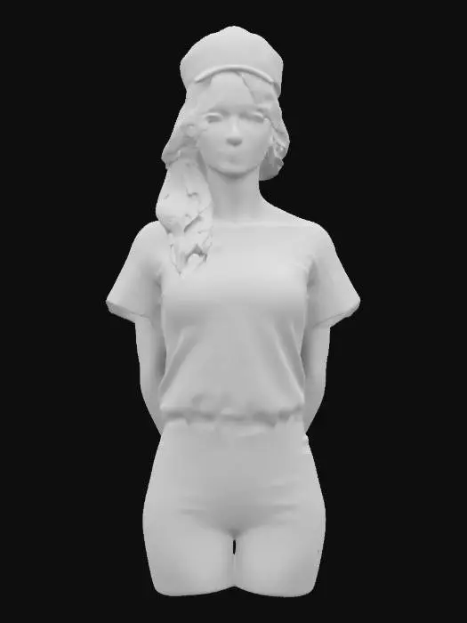 3D model for Ultra-realistic pulpy woman surgeon with surgeon's blue cap on head, blonde hairstyle, blue eyes, wearing Surgical short sleeve blue shirt and pants with no beltset. Symmetrical and highly detailed, with expressive eyes, soft facial features, and modern, casual style. Natural proportions, perfect for a realistic character model , Game Assets, Highly Detailed, Ultra Realistic, Full Body, Digital Art, 4k, Fine Details, Very detailed, high resolution.